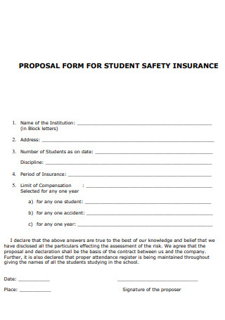 Student Safety Insurance Proposal