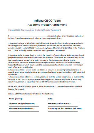 Team Academy Agreement