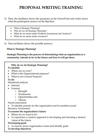 Training Writing Proposal Format