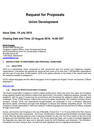 Union Development Request for Proposal