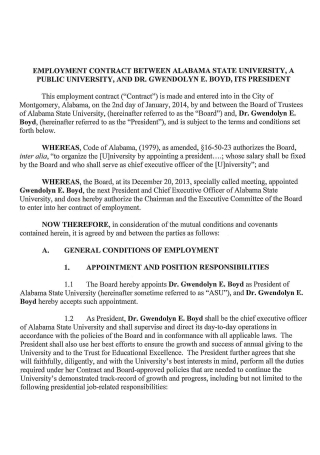 University Employment Contract in PDF