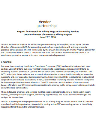Vendor Partnership Program Proposal