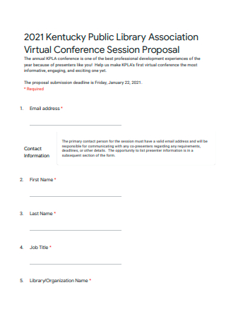 Viual Conference Session Proposal