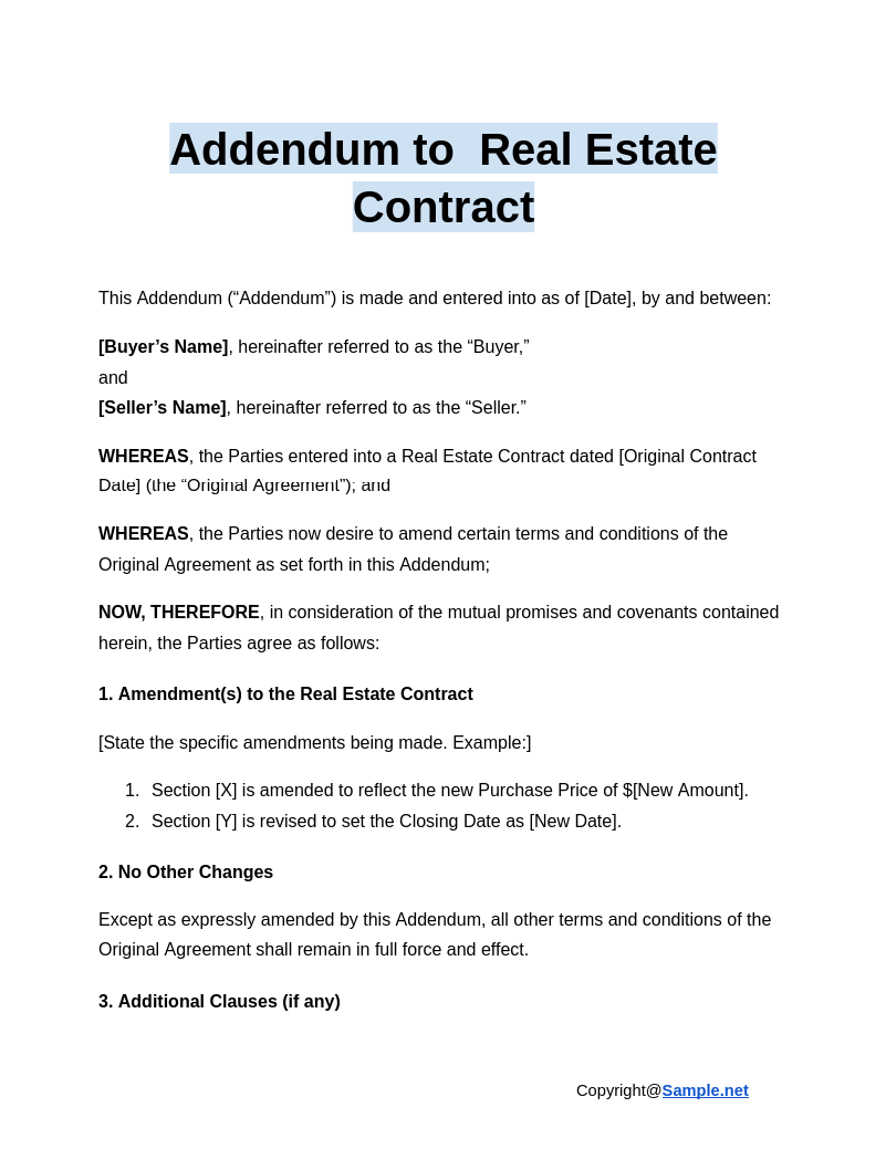 Addendum to Real Estate Contract Google Docs 12 31 2024 11 11 AM