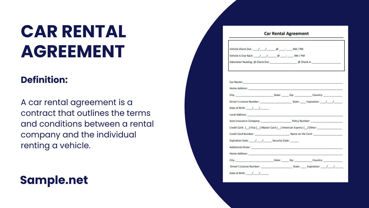 car rental agreement