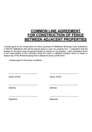 Common Line Agreement