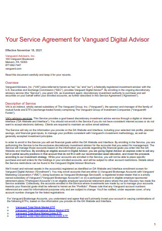 Digital Advisor Agreement