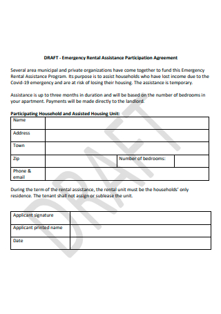 Draft Participation Agreement
