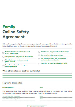 Family Online Safety Agreement