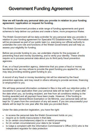 Government Funding Agreement