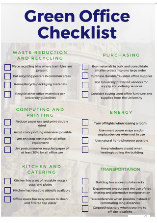 Green Office Checklist