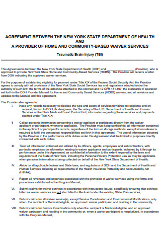 Home and Community Based Provider Agreement