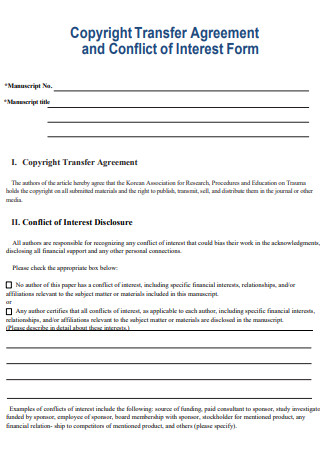 Interest Copyright Transfer Agreement Form