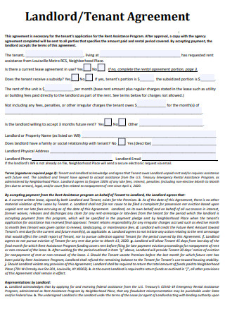 Landlord Tenant Agreement Form