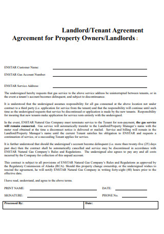 Landlord Tenant Agreement for Property Owners