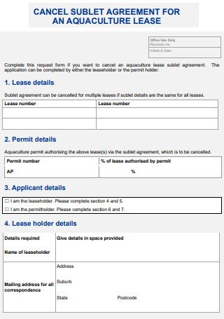 Lease Sublet Agreement Request Form
