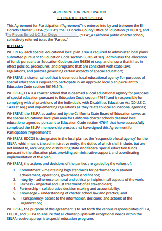 Participation Agreement in PDF