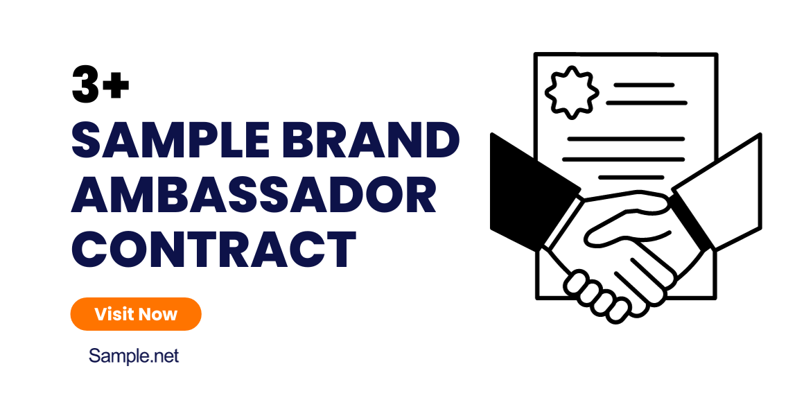 3+ SAMPLE Brand Ambassador Contract in PDF