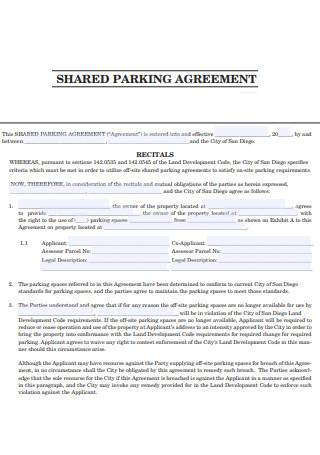 Shared Parking Agreement