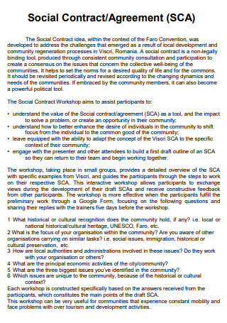 Social Contract Agreement