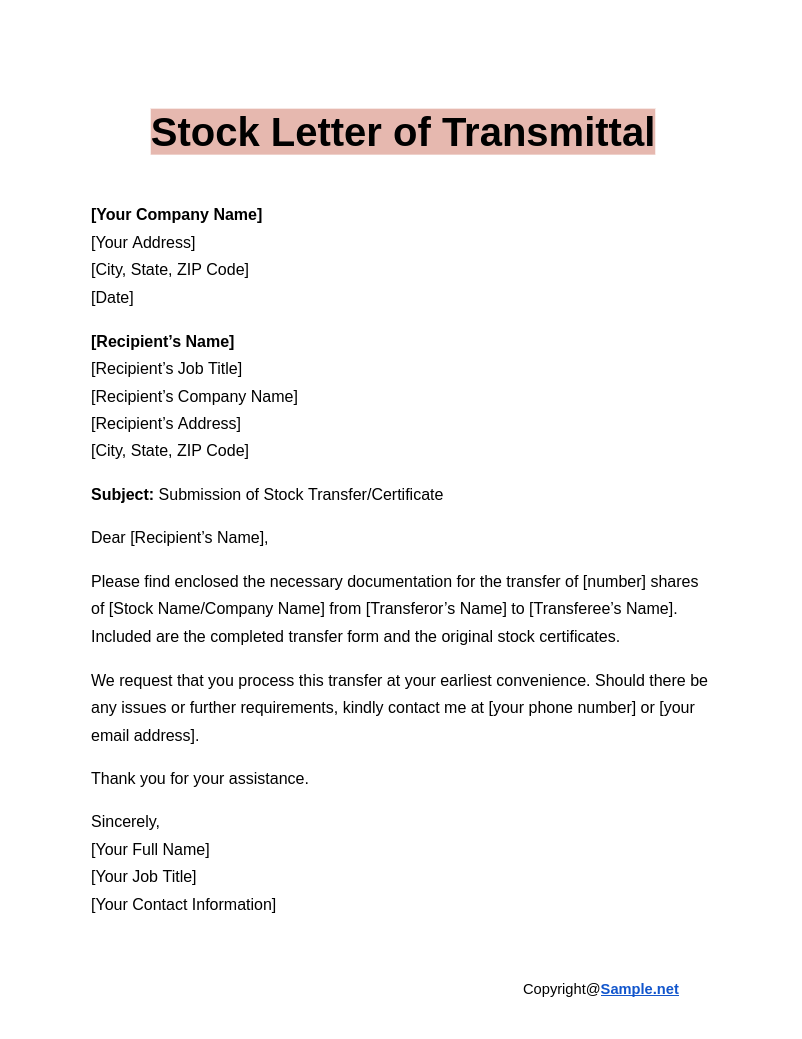 Stock Letter of Transmittal Google Docs 12 31 2024 11 15 AM