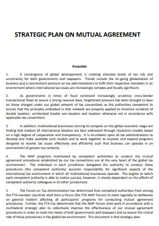 Strategic Plan on Mutual Agreement