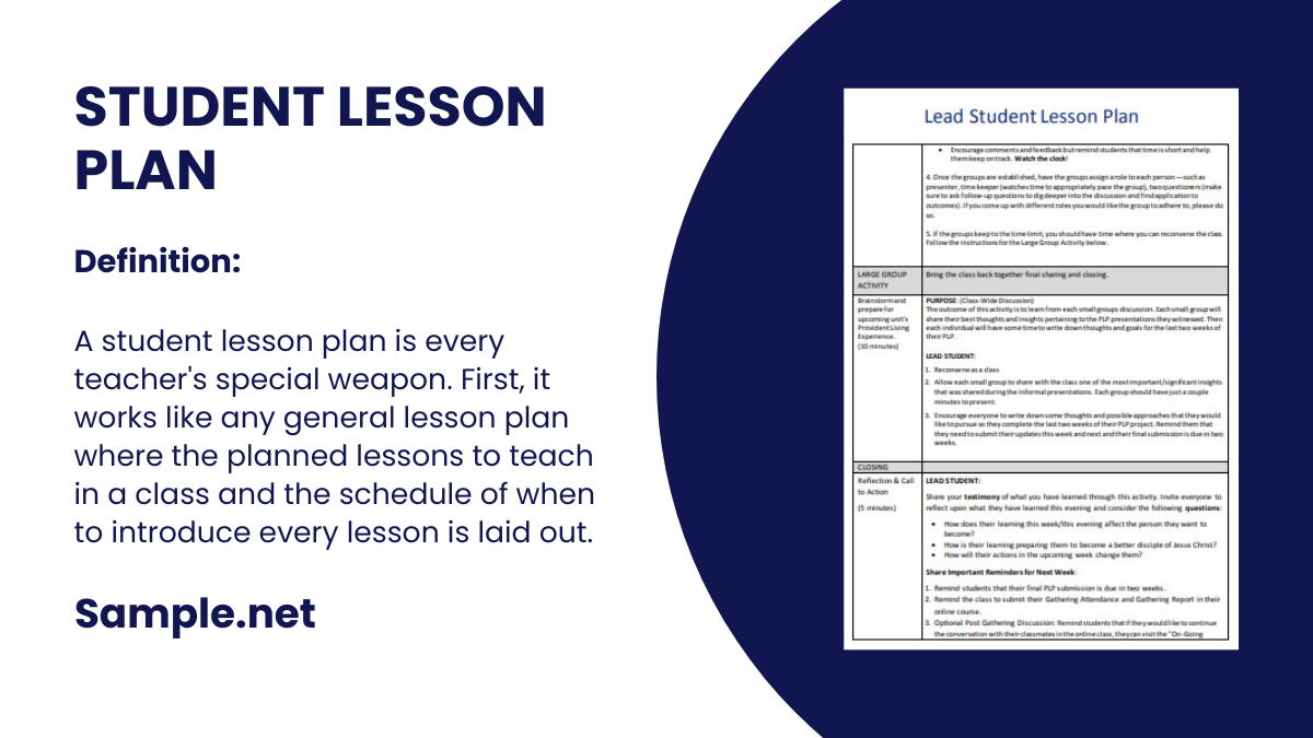 student lesson plan