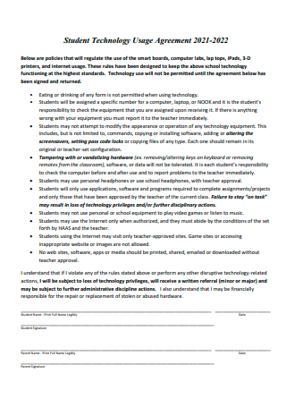 Student Technology Usage Agreement