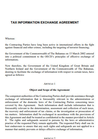 Tax Information Exchange Agreement