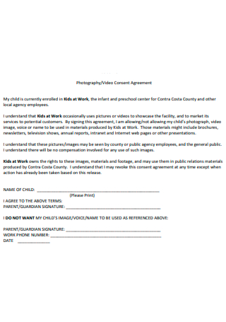 Video Consent Agreement