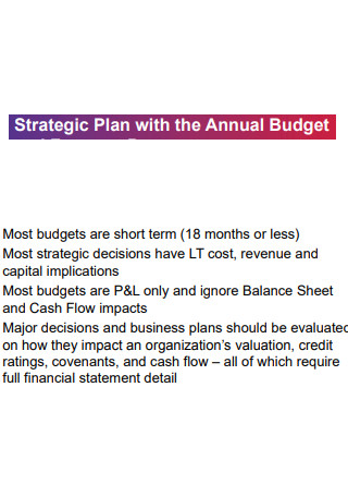 Annual Budget Strategic Plan