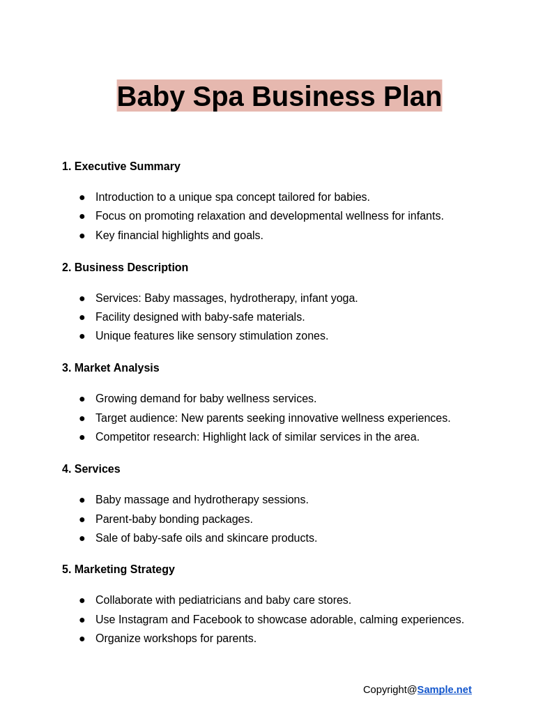 Baby Spa Business Plan Google Docs 01 16 2025 04 51 PM