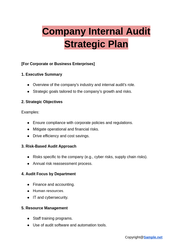 Company Internal Audit Strategic Plan Google Docs 01 16 2025 04 45 PM