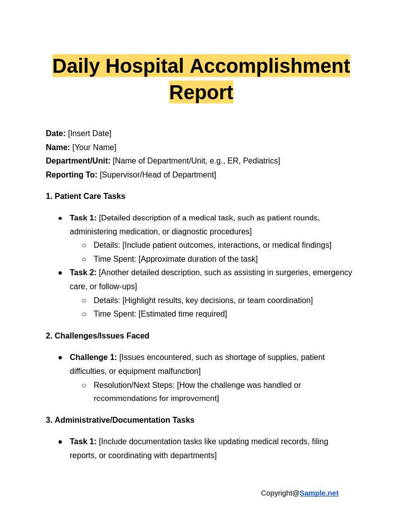 Daily Hospital Accomplishment Report Google Docs 01 17 2025 04 54 PM