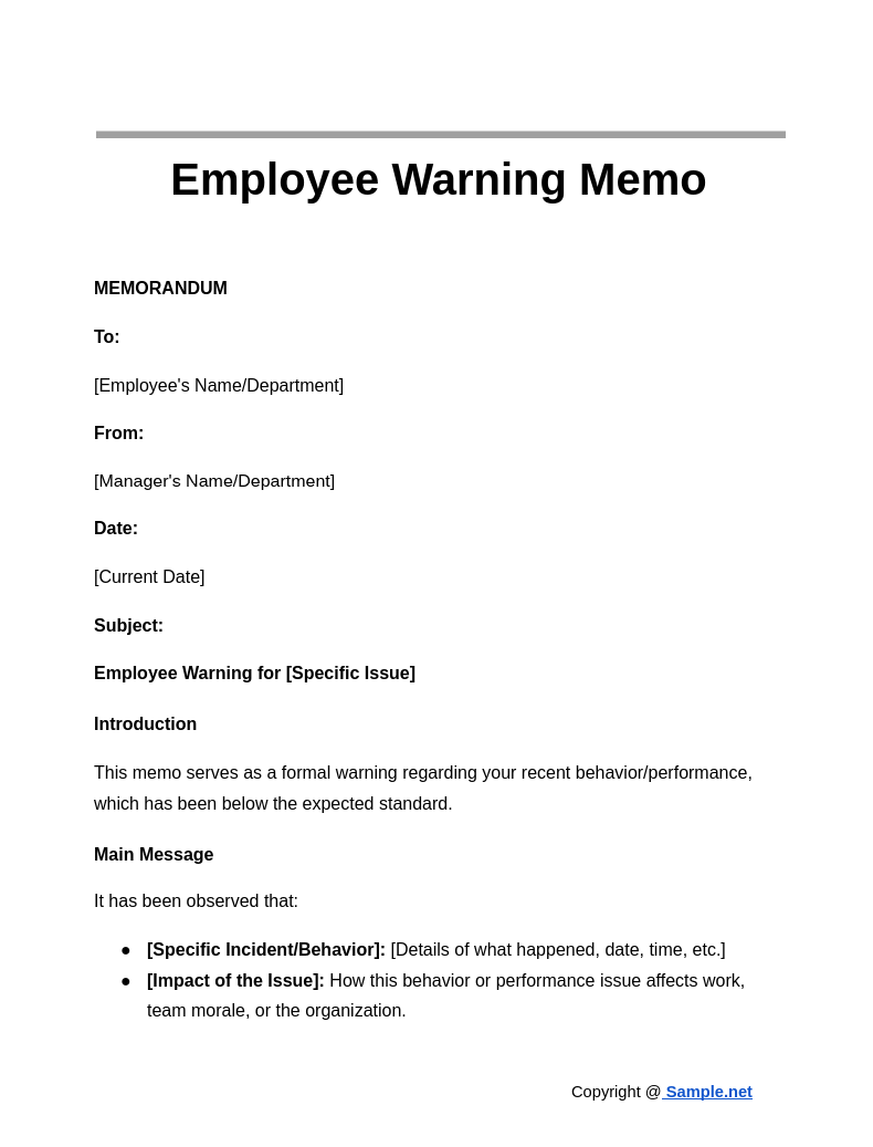 Employee Warning Memo Google Docs 10 25 2024 10 50 AM