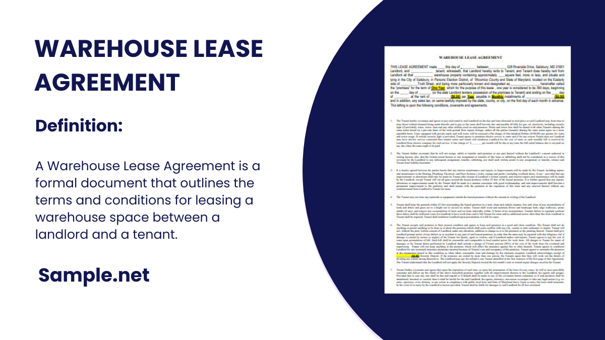 warehouse lease agreement