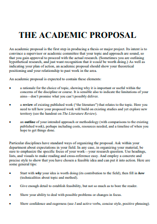 Academic Proposal Template