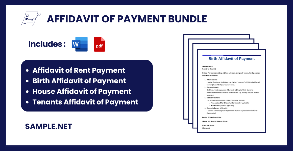 affidavit of payment bundle