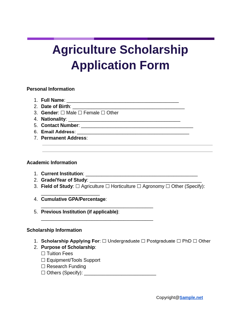 Agriculture Scholarship Application Form Google Docs 12 02 2024 04 23 PM