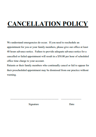 Basic Cancellation Policy