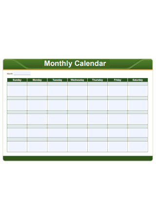Basic Monthly Calendar