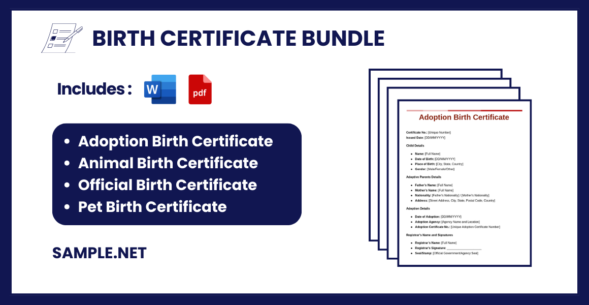 birth certificate bundle