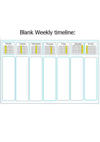 Blank Weekly Timeline