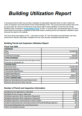 Building Utilization Report