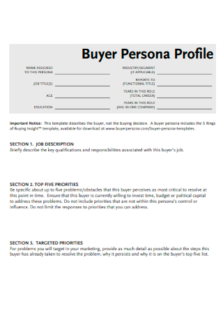 Buyer Persona Profile