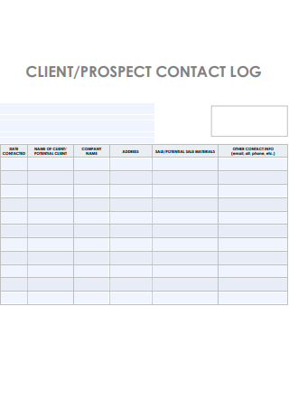 Client Contact Log