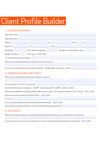 Client Profile Builder