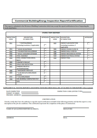 Commercial Building Inspection Report
