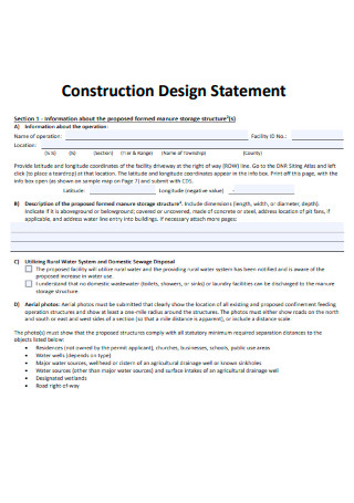 Construction Design Statement