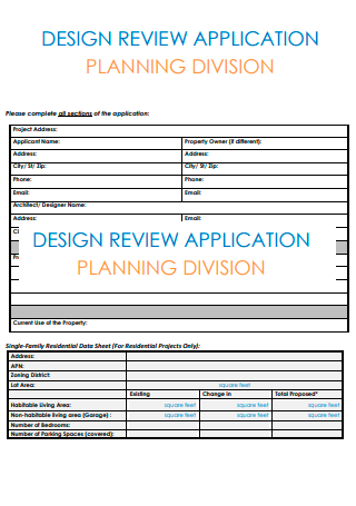Design Review Application Planning Division